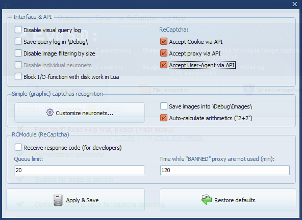 XEvil 5.0 Options